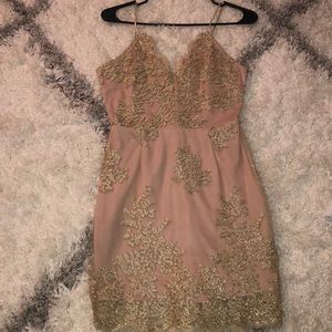 Nasty Gal pink&gold dress ✨